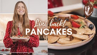 schnelle vegane amp glutenfreie Bananen Pancakes für die ganze Familie  Linis Bites [upl. by Eentruoc]