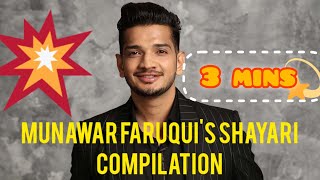 Munawar Faruquis shayari compilation  BB17 winner munawar0018 shayari  trending shayari [upl. by Kcirtemed867]