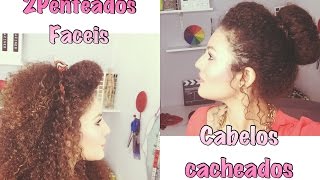 Cabelo Aprenda a fazer 2 Penteados Faceis  Cabelos cacheados [upl. by Ainevuol285]