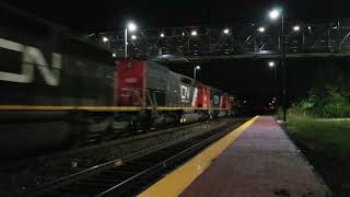 Trio of CN paint ICDMIR SD40s lead O490 ballast loads at Mundelein [upl. by Ikairik]