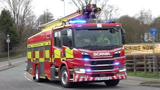 NEW Scania Scorpion Water Tower Responding  Cheshire Fire And Rescue Service [upl. by Mylo634]