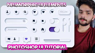 Neumorphic UI Design  Photoshop UI tutorial  lets unwrap by RF [upl. by Marv]