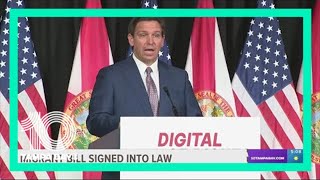 DeSantis signs expansion of migrant relocation program [upl. by Nadruoj]