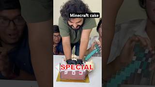 Minecraft wala cake🎂 cakevideos food chocolatecake cake minecraft minecraftcake foodie [upl. by Shandy]