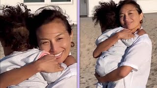 Jeannie Mai Snuggles Up to Daughter Monaco Amid Divorce [upl. by Cesaria]