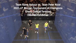 2022 ToC Squash Doubles Exhibition  Team Ramy Ashour vs Team Peter Nicol [upl. by Johathan]