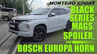 MONTERO SPORT 2025 Setup Black Series Mags GT Spoiler Bosch Horn Triple Threat Combination [upl. by Nerraf]