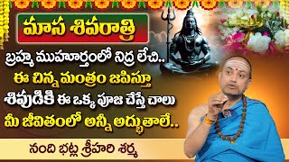 మాస శివరాత్రి 2024  Nandibhatla Srihari Sharma About Masa Shivaratri 2024  Geetanjali  SumanTV [upl. by Pittel52]