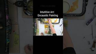 Gold and Silver Leaf in encaustic painting goldleafpainting encausticart shorts [upl. by Eisiam]