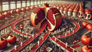 How American Farmers Harvest 18 MILLION Tons of Pomegranates and Process Juice in Factories [upl. by Andra]