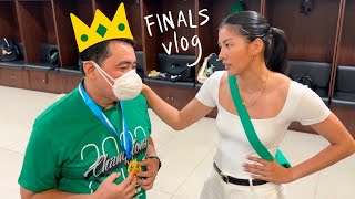 UAAP S85 Finals Going in The Dugout amp Interview with CRDJ 💚🏆 [upl. by Ariaet]