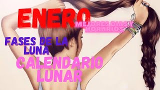 Días para cortar el cabello ENERO calendario lunar corte de pelo y depilación cortedepelo hair [upl. by Binky]