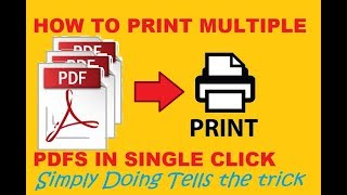 How to Print Multiple PDF Files at once without opening Easy Windows Trick [upl. by Shreve257]