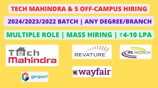 Tech Mahindra  6 OffCampus  202220232024 batch  Any Branch  ₹410Lpa [upl. by Alejandra]