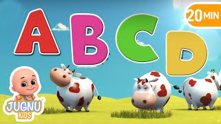 123 abc song nursery rhymes  Learn english with children songs  Jugnu kids [upl. by Merridie]