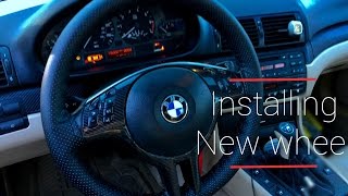 Installing BMW e46 sport package steering wheel [upl. by Weyermann43]