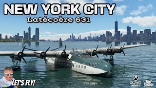 Latécoère 631 Visits New York City MICROSOFT FLIGHT SIMULATOR XBOX [upl. by Ralston]