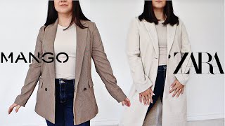 ZARA amp MANGO FALL amp WINTER HAUL 2024 Must Have Capsule Wardrobe Basics amp Classic Everyday Outfit [upl. by Arihs]