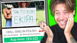 ZAPŁACIŁEM OBCOKRAJOWCOM ZA ŚPIEWANIE PIOSENEK POLSKICH YOUTUBERÓW Ekipa Team X Masno ZEBO itd [upl. by Esertap]