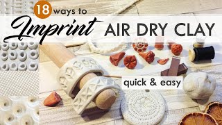 IMPRINTING AIR DRY CLAY  Simple Easy and Effective Imprint Techniques [upl. by Hardin]