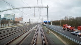 Train Cab Ride NL  Leiden – Schiphol Airport – Almere Centrum  DDZ Intercity  Jan 2018 [upl. by Jordison834]