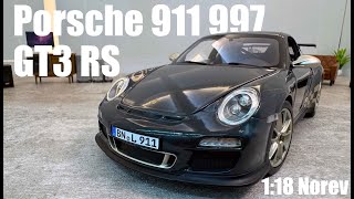 Porsche 911 997 GT3 RS GreyGold Strip 118 Norev  118 Diecast Model Car [upl. by Ahcila]