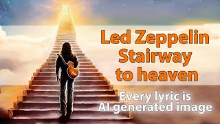 Led Zeppelin  Stairway to heaven ai generated images Lyrics Video [upl. by Junina]