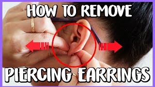 THE SECRET TO REMOVING PIERCING EARRINGS  HOW TO REMOVE [upl. by Etty]