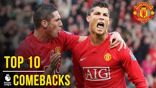 Manchester Uniteds Top 10 Premier League Comebacks  Manchester United [upl. by Mathilde]