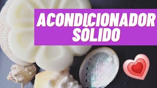 CÓMO HACER ACONDICIONADOR PARA EL CABELLO SÓLIDO receta fácil y rápida Cosmética Natural [upl. by Odlawso]