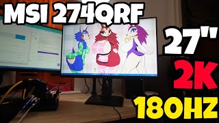 MSI 274QRF QD E2  27quot 2K 180Hz Gaming Monitor  2 Weeks Later Review [upl. by Kendell]