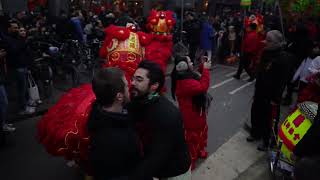 Chinees Nieuwjaar 2023 Rotterdam WestKruiskade jaar van het Konijn Leeuwen dans [upl. by Cornew]