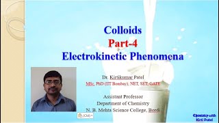 Colloids  Electrokinetic Phenomena  KirtiPatelChemistry [upl. by Orel953]