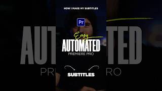 Create Automated Subtitles Within Seconds in Premiere Pro [upl. by Ennaer]