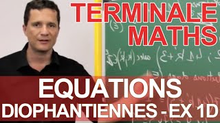 Equations diophantiennes  Ex 1 partie D  MATHS  TS Spé Maths  Les Bons Profs [upl. by Helbonnas96]