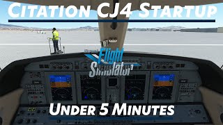 Easy Cessna Citation CJ4 Startup  MSFS [upl. by Anauqed201]