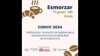 20240117  Esmorzars COCEMFE  La CONVO 2024 [upl. by Conger]