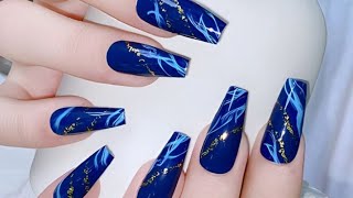 Nail 💅polish Cobalt Blue🔵 colour nail polish on my hand✋ How to ware new style nail polishshorts [upl. by Tila]