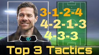 Xabi Alonso Top 3 Tactics for Dominating eFootball 2024 Mobile [upl. by Akemahc]