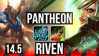 PANTHEON vs RIVEN TOP  600 games 827  NA Master  145 [upl. by Artinak]