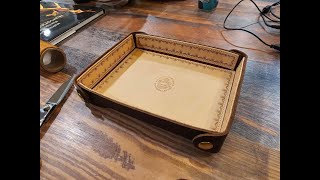 How to make a dice tray out of leather [upl. by Fulbright]