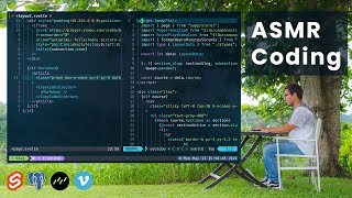 ASMR Coding a video courses platform in peaceful nature  No Talking [upl. by Nnanerak]