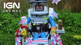 Hitchhiking Robot Attempts to Travel Across the US  IGN News [upl. by Aihsia132]