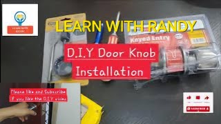 Diy Door Knob Installation Practice makes perfect [upl. by Vilhelmina]