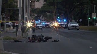 Motorcyclist 19 killed in crash on Kapiolani Boulevard in Honolulu [upl. by Eelhsa]