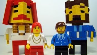 How To Build LEGO Newscasters Phil and Sherry [upl. by Adela]