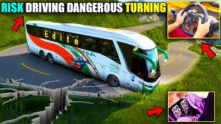 Bus Driving On Very Dangerous Risk Turning Roads Omg  Gameplay With Logitech G29 [upl. by Anerom]