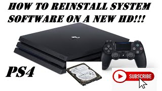 How to Reinstall System Software on a New Hard Drive on the Playstation 4 [upl. by Melas]