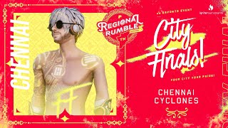 CITY FINALS CHENNAI CYCLONES  REGIONAL RUMBLE  TN  10000 INR ucg freefire urCITYurPRIDE [upl. by Nodyroc]