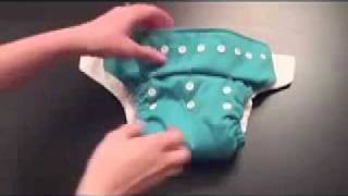 How to use a Pocket Cloth Diaper Video [upl. by Enelehcim]